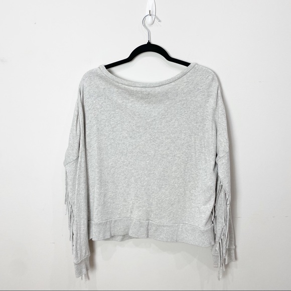 Ralph Lauren Denim & Supply Fringe Sweatshirt  gray, Beaded, Embroidered - Picture 2 of 12